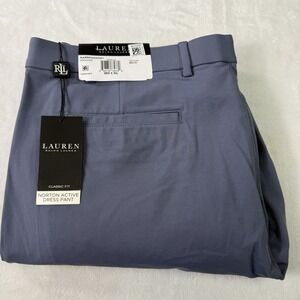 Lauren Ralph Lauren Dress Pants Mens 38x30 Grey Classic Fit Norton High Stretch